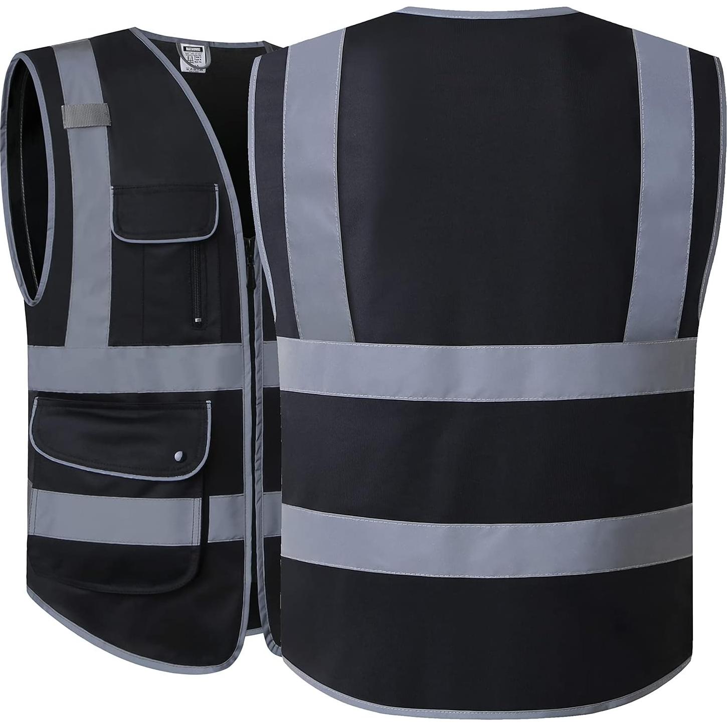 Chaleco de Seguridad HATAUNKI Reflectante con 9 Bolsillos