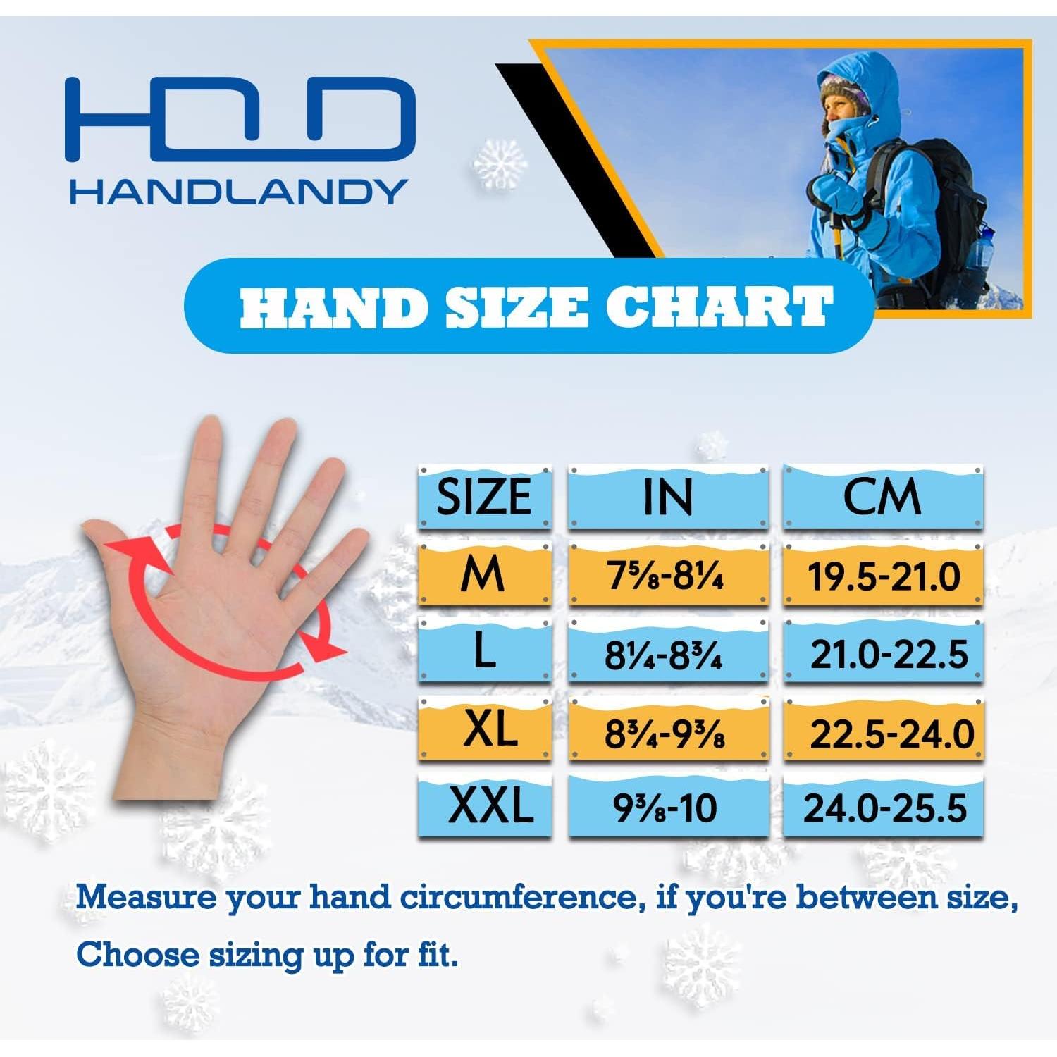 Guantes de Trabajo Impermeables HANDLANDY 3M Térmicos Azul