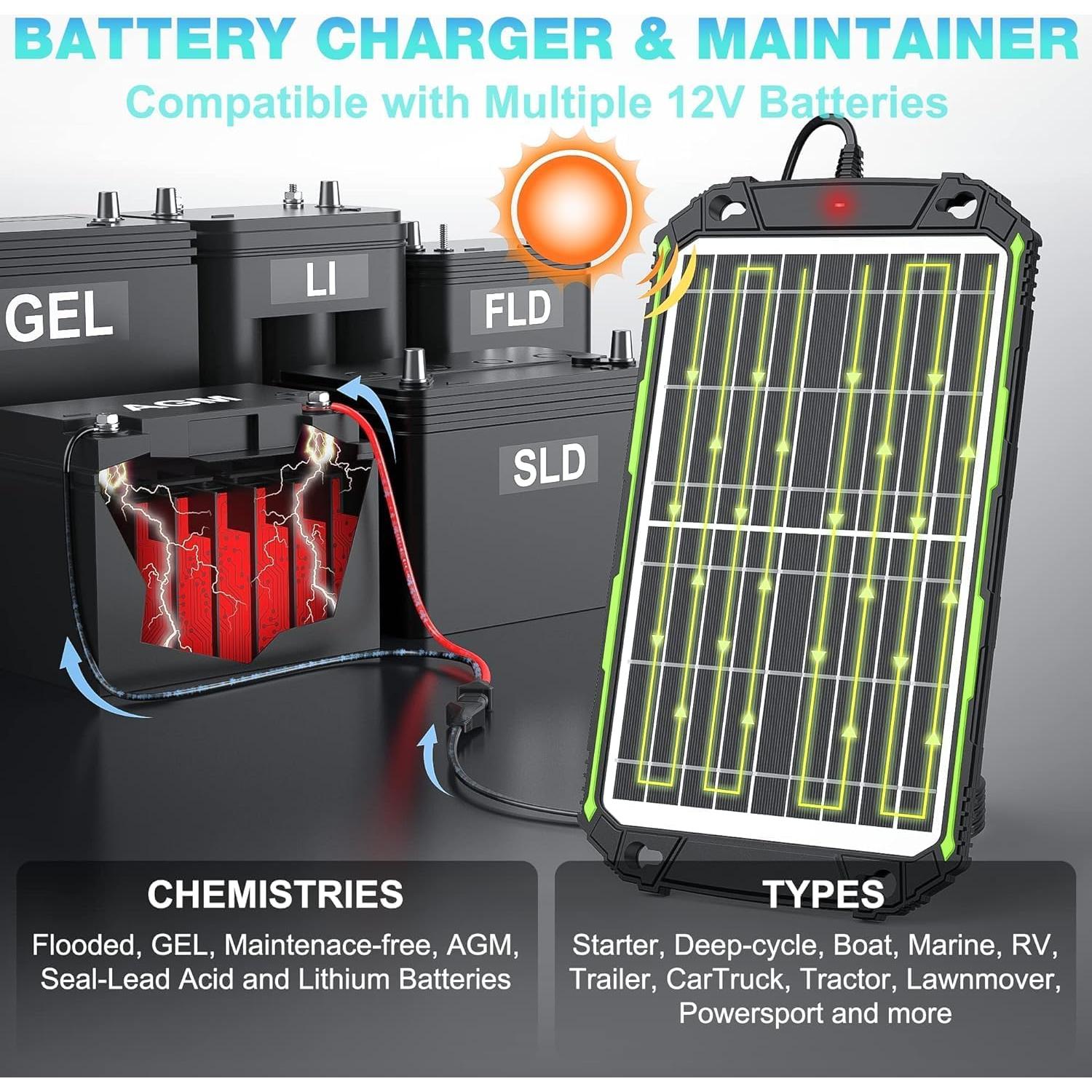 Cargador Solar 15W Sun Energise 12V Mantenedor MPPT