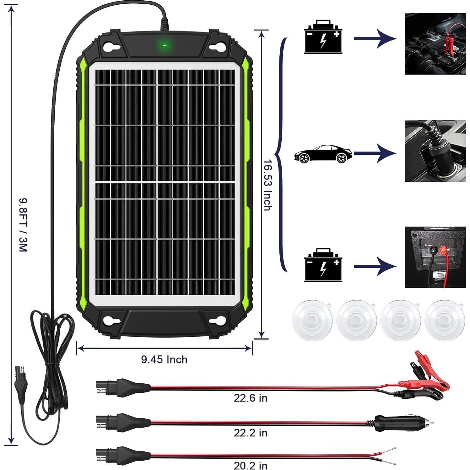 Cargador Solar 15W Sun Energise 12V Mantenedor MPPT