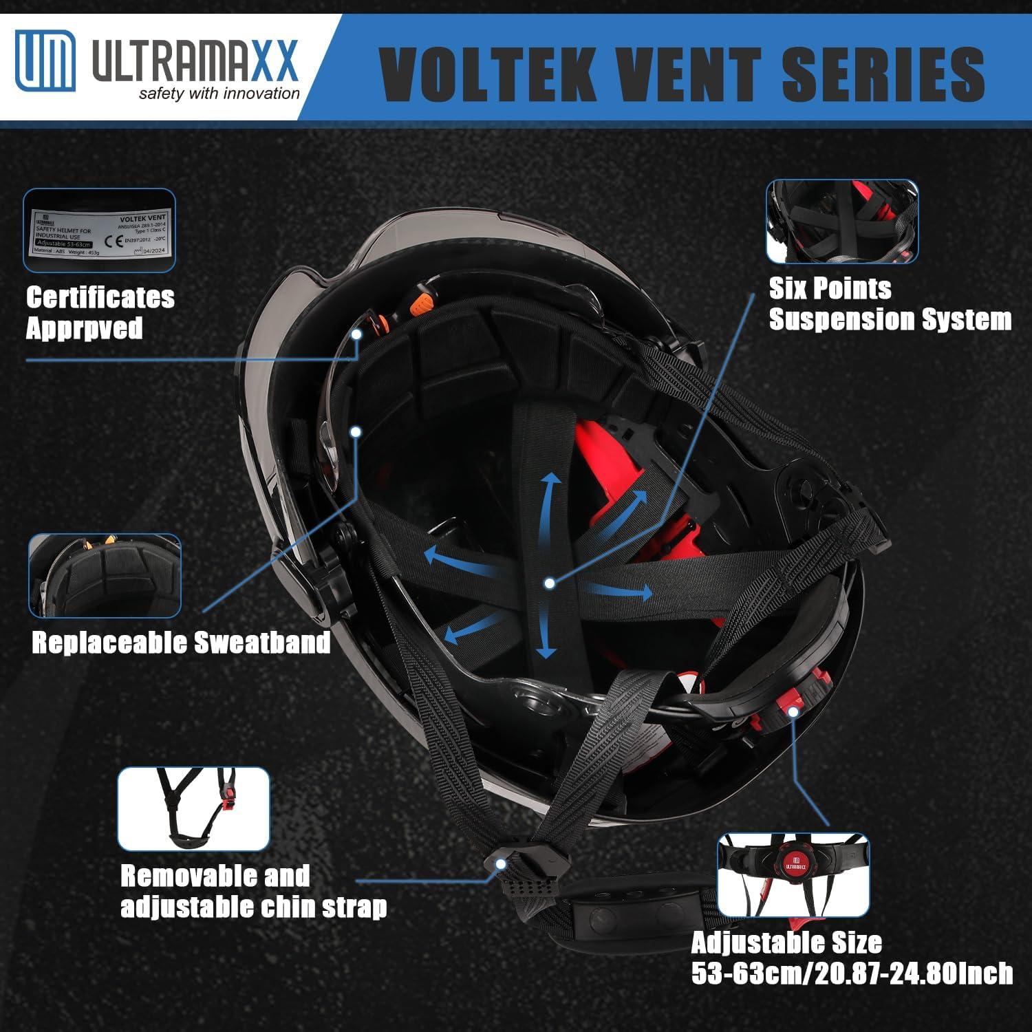 Casco de Seguridad UM ULTRAMAXX NZ-VOLTEK-TXW con Visera