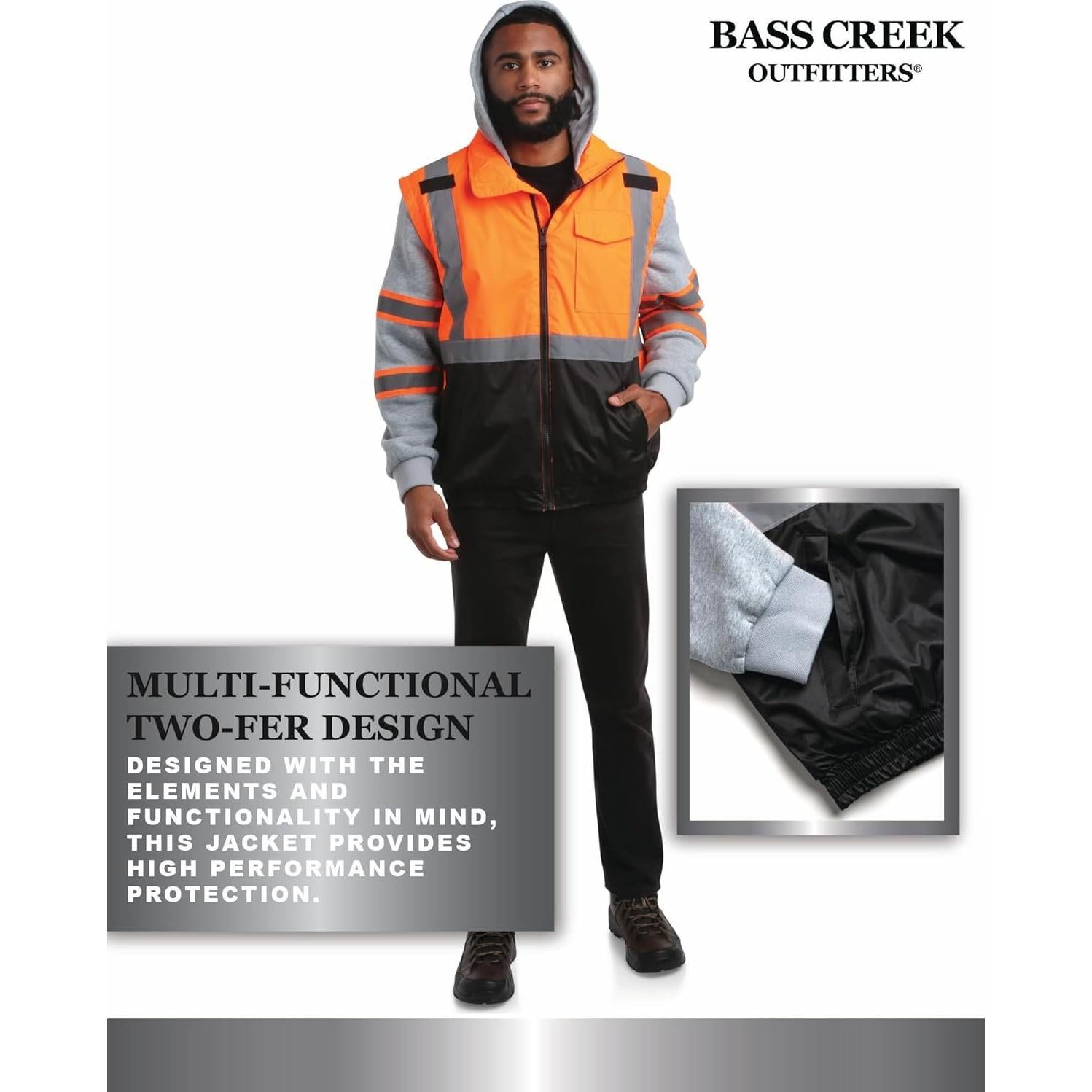 Chaleco de Seguridad Bass Creek Outfitters - Naranja Reflectante