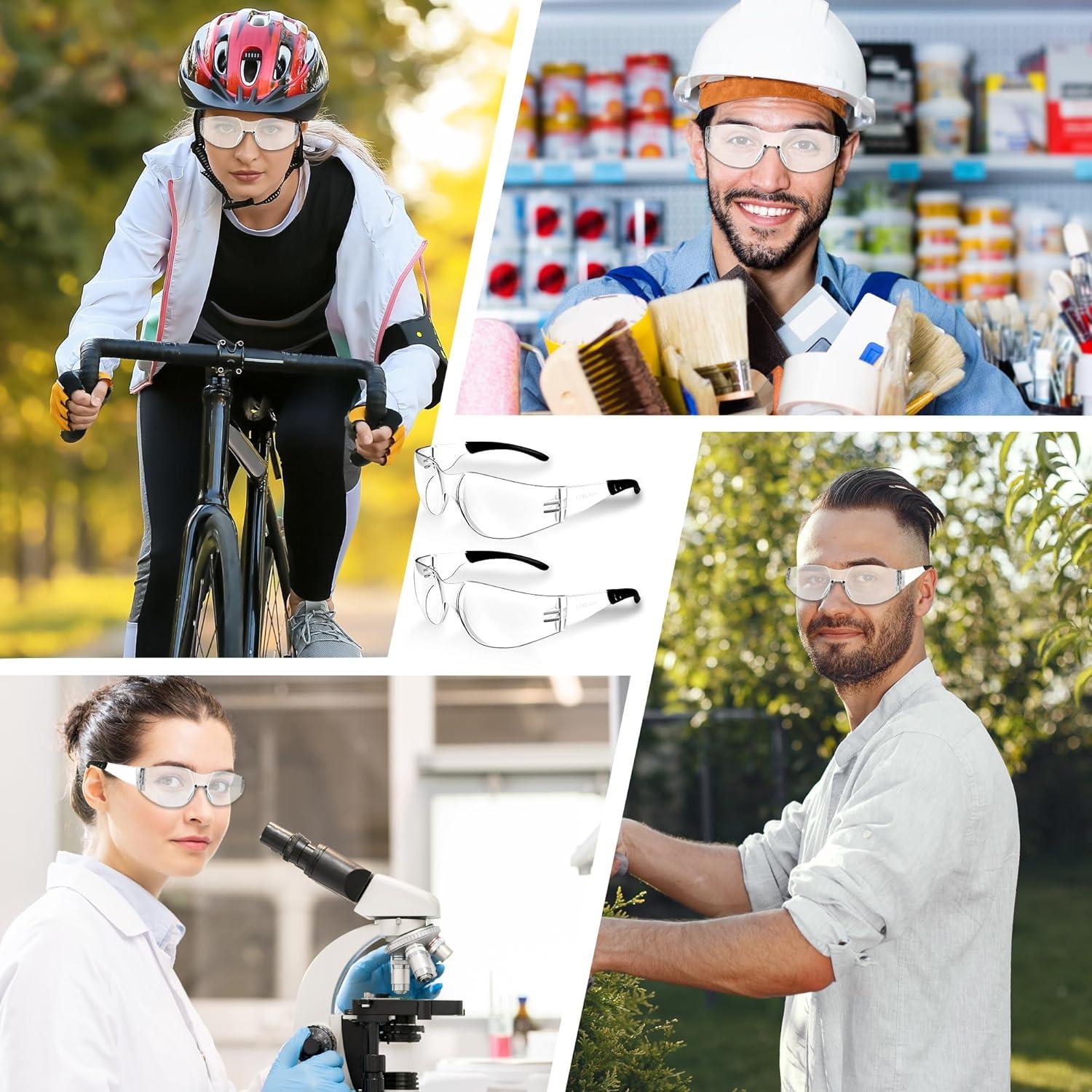 Gafas de Seguridad Salfboy ANSI Z87.1 Claras UV 10 Piezas