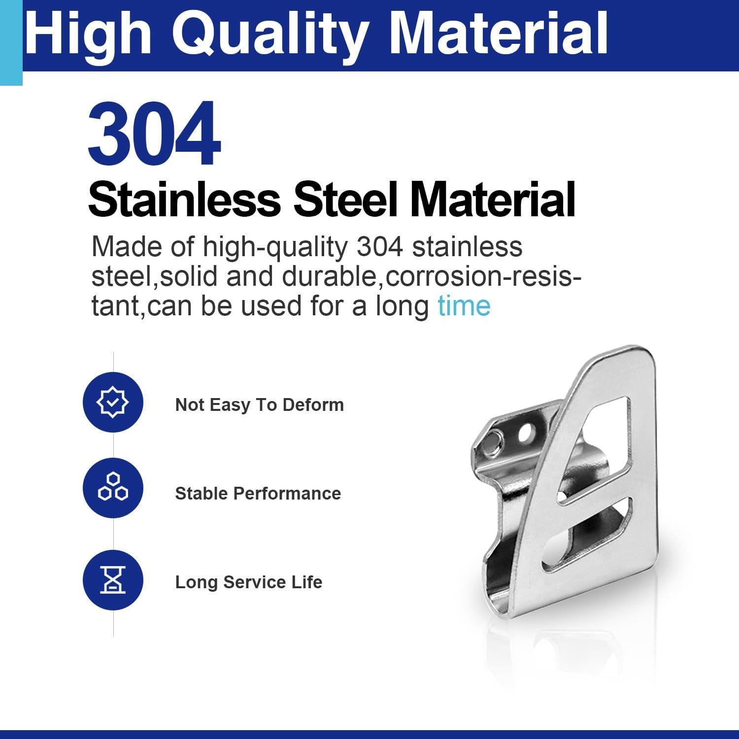 Paquete de 2 Clips de Cinturón Milwaukee 304 Inoxidable