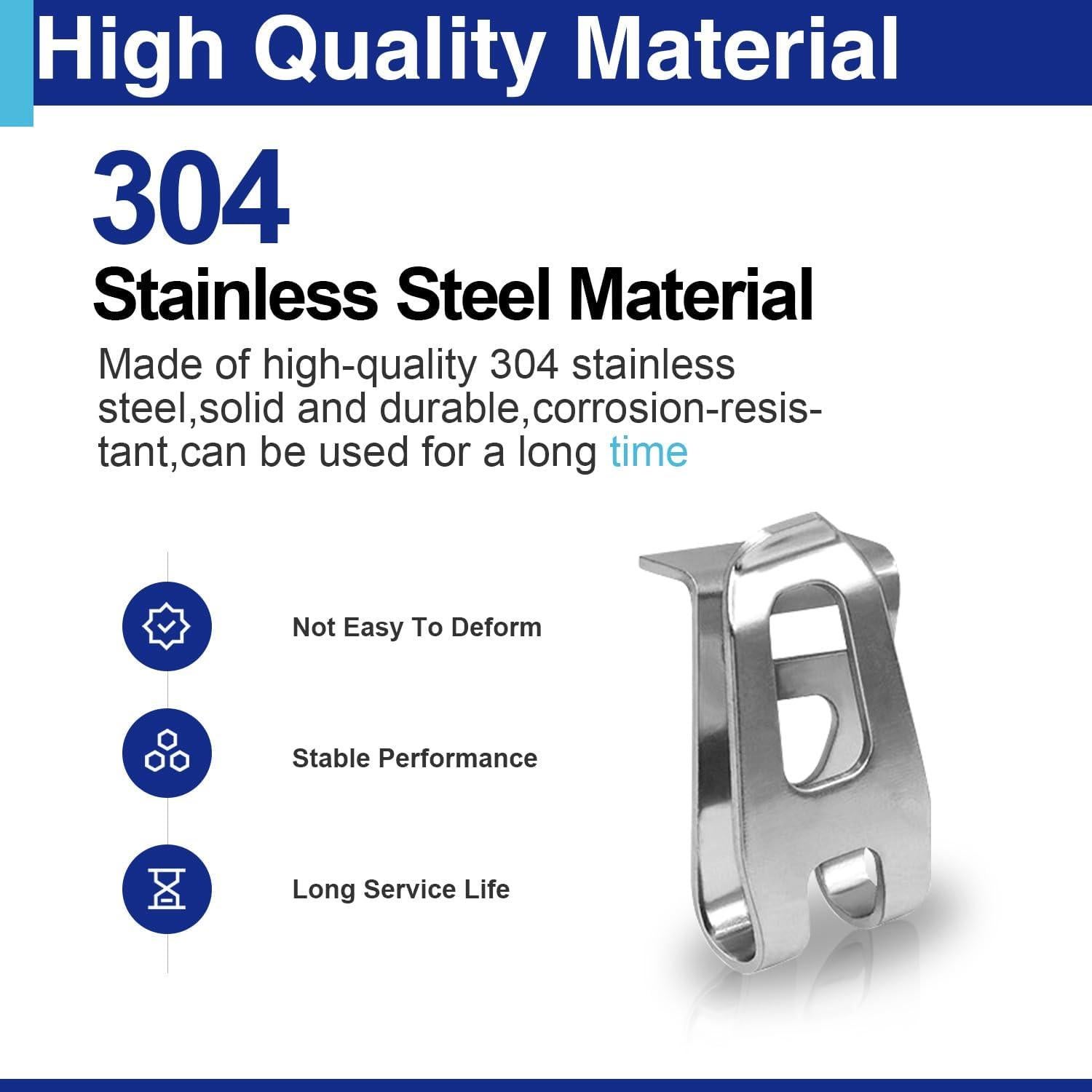 10 Clips de Cinturón Makita de Acero Inoxidable 304