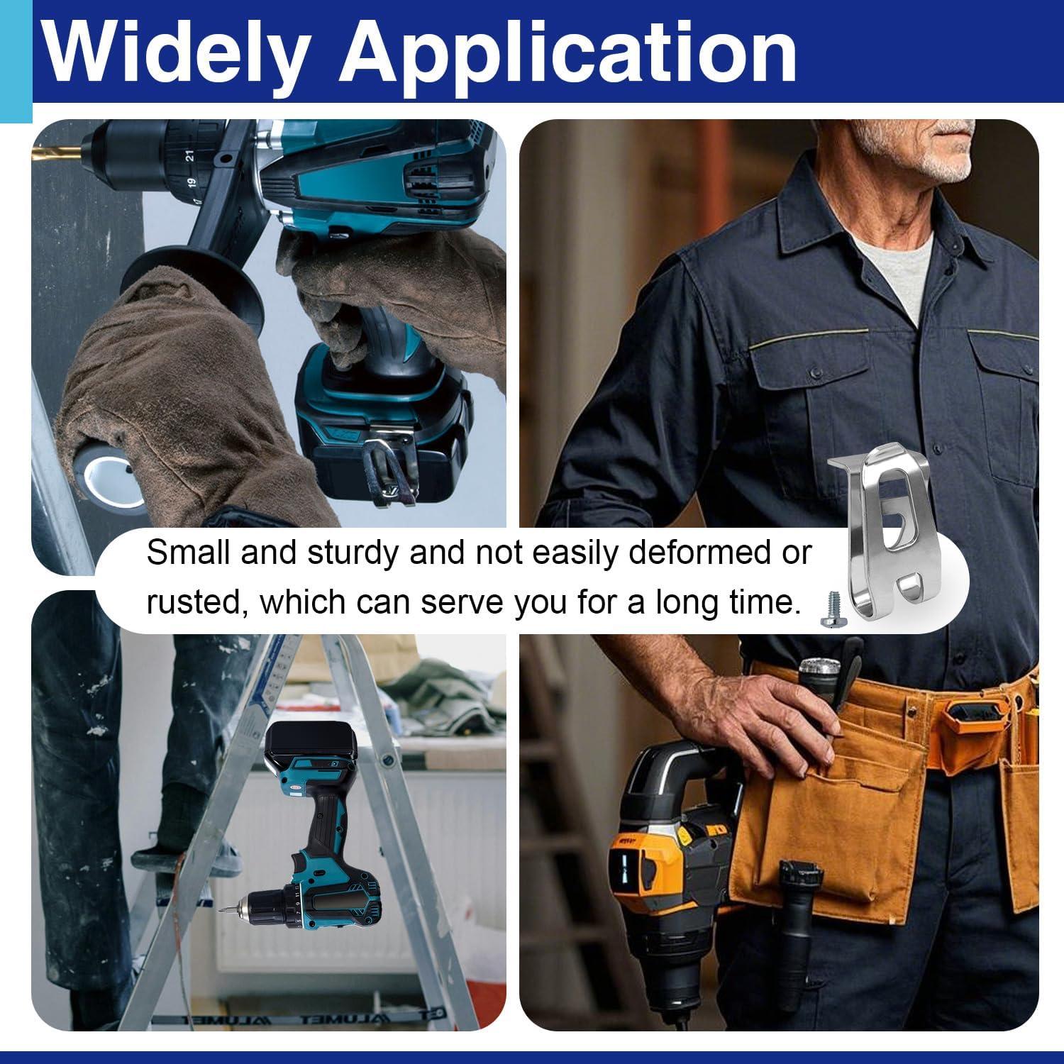 10 Clips de Cinturón Makita de Acero Inoxidable 304