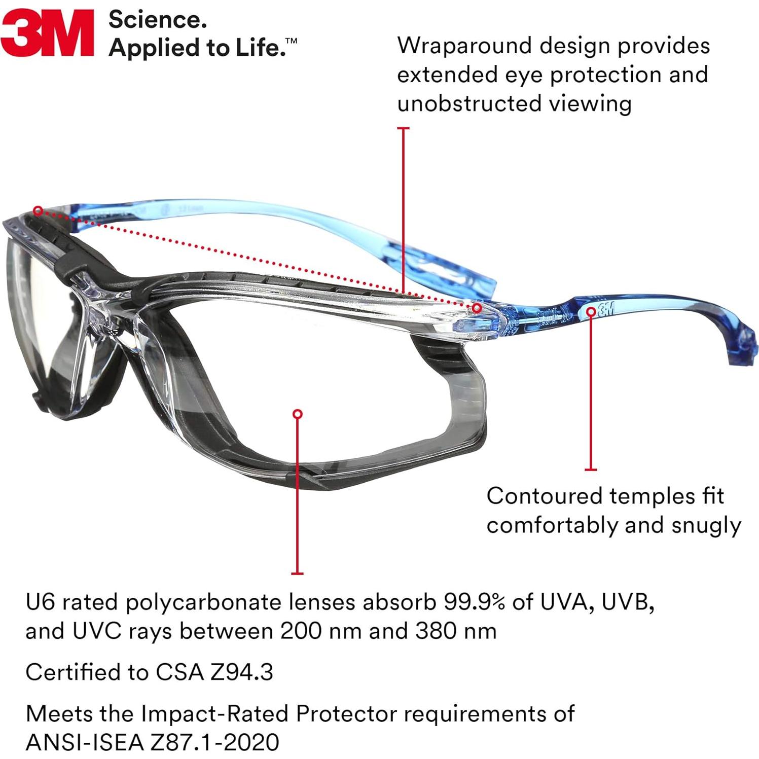 Gafas de Seguridad 3M Virtua CCS y Sport CCS, Anti-Niebla