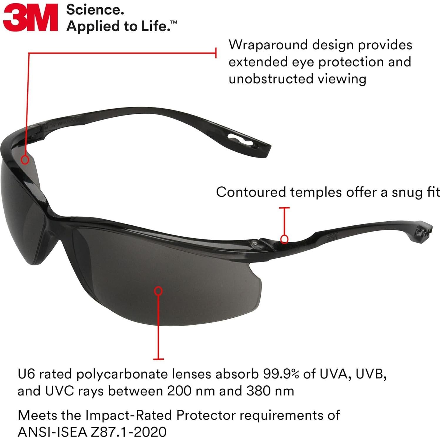 Gafas de Seguridad 3M Virtua CCS y Sport CCS, Anti-Niebla