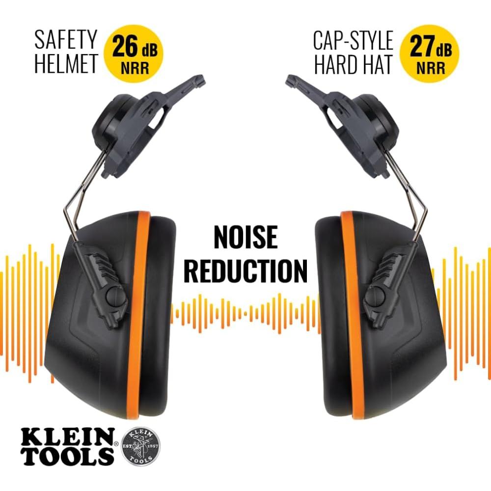 Orejeras Klein Tools 60532 con Gorro 26dB NRR Ajustables