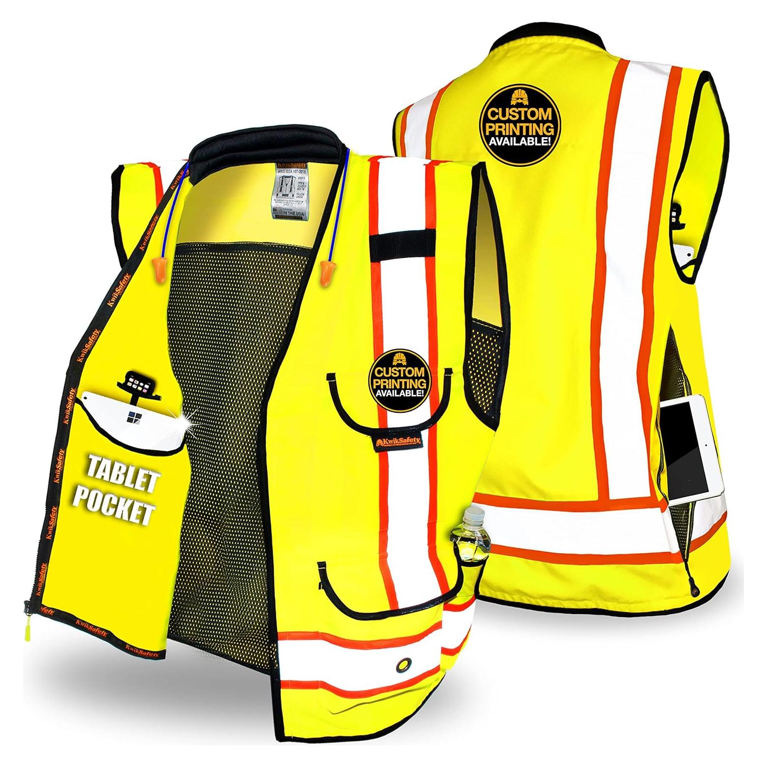 Chaleco de Seguridad KwikSafety Clase 2 Amarillo Mediano