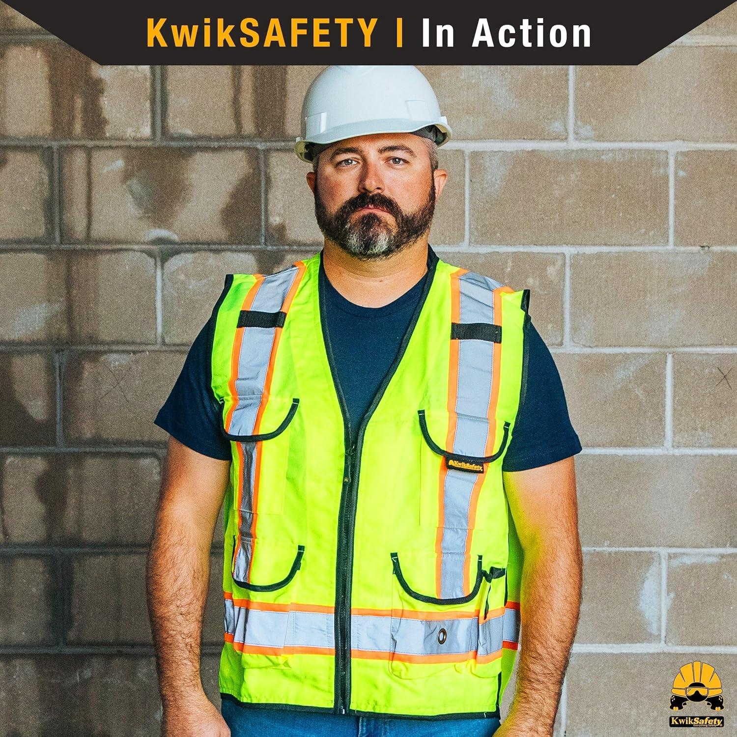 Chaleco de Seguridad KwikSafety Clase 2 Amarillo Mediano