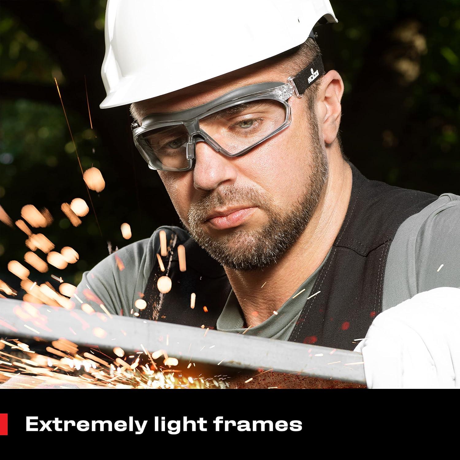 NoCry Anti Fog Safety Goggles for Women and Men with Premium Anti-Scratch Coating — ANSI Z87 Certified Lenses and Adjustable Headband — Ideal for Chemistry Labs, Science Projects, and Dust Protection