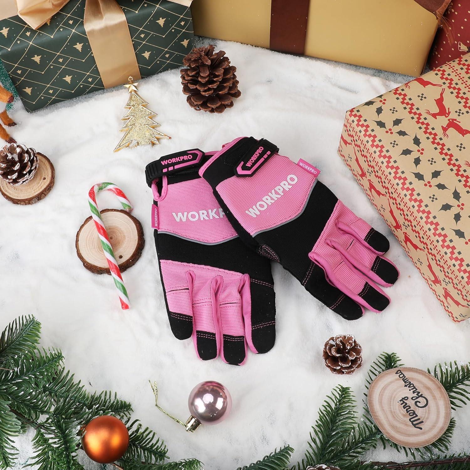 Guantes de Trabajo WORKPRO Táctiles Antideslizantes Rosa