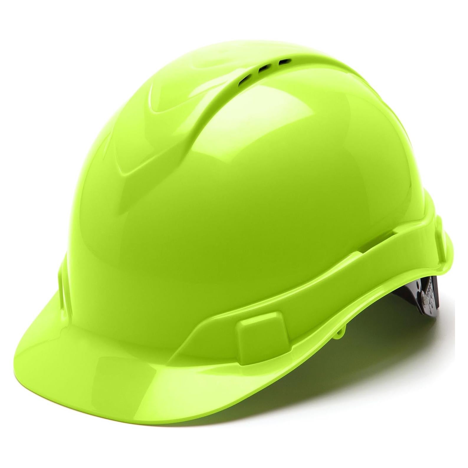 Casco duro Pyramex HP44131V verde alto visible