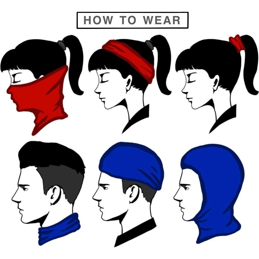 Bufanda Multifuncional Bandana 100% Microfibra UV