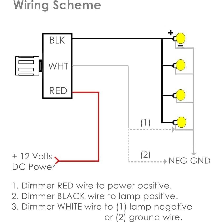 Atenuador de luz 12V Obeaming PWM para RV y barcos