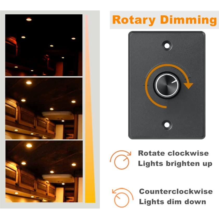 Atenuador de luz 12V Obeaming PWM para RV y barcos
