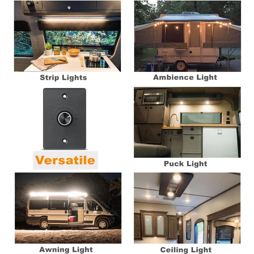 Atenuador de luz 12V Obeaming PWM para RV y barcos