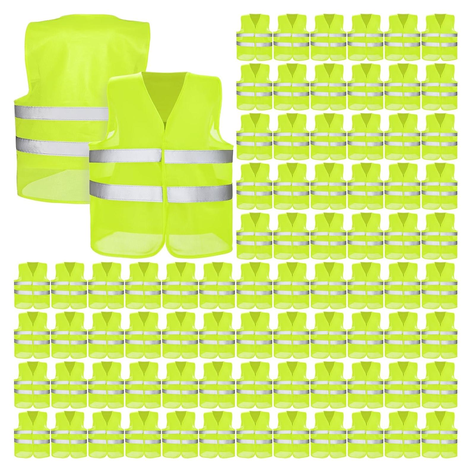Chaleco de Seguridad Reflectante JaGely Unisex 80 Paquetes