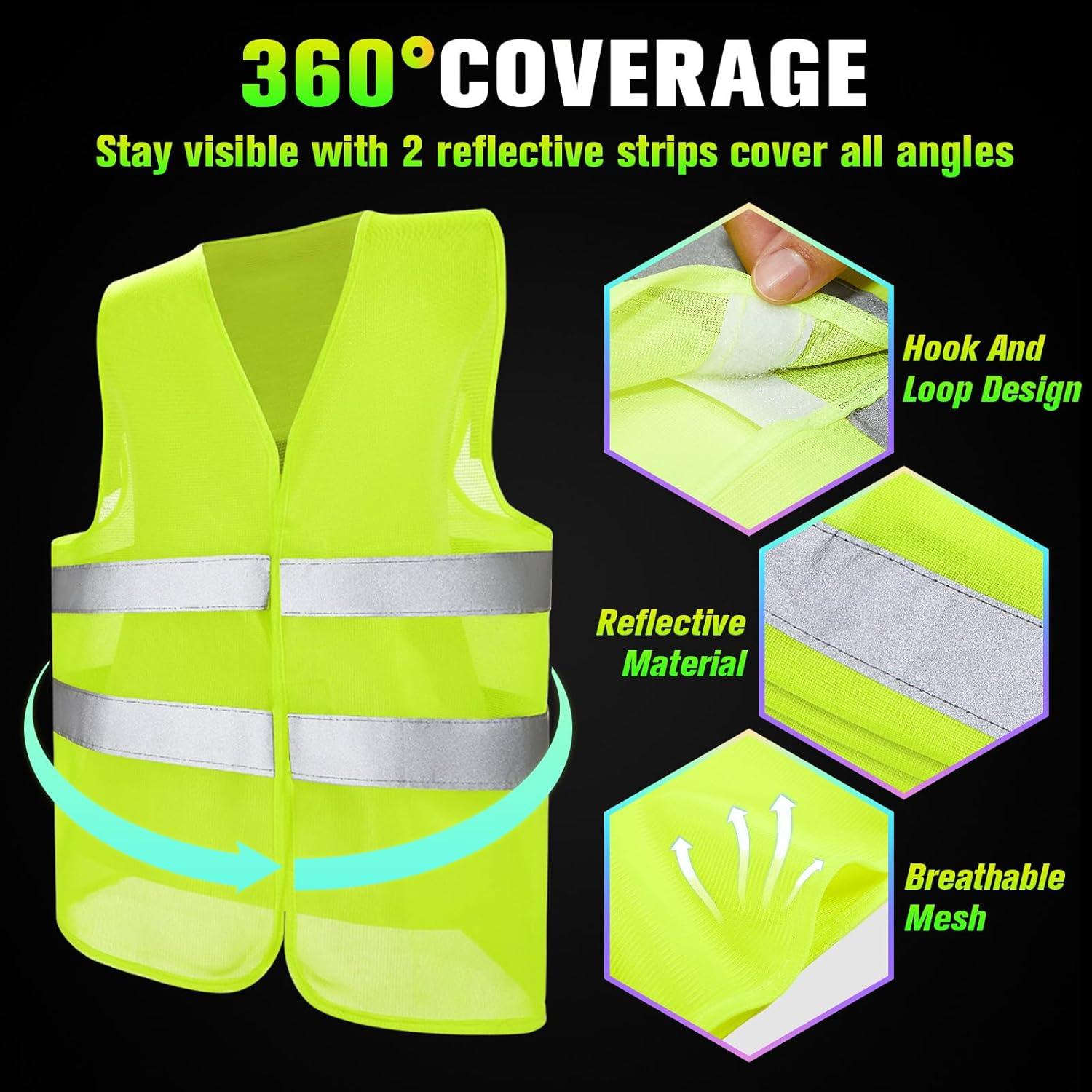 Chaleco de Seguridad Reflectante JaGely Unisex 80 Paquetes