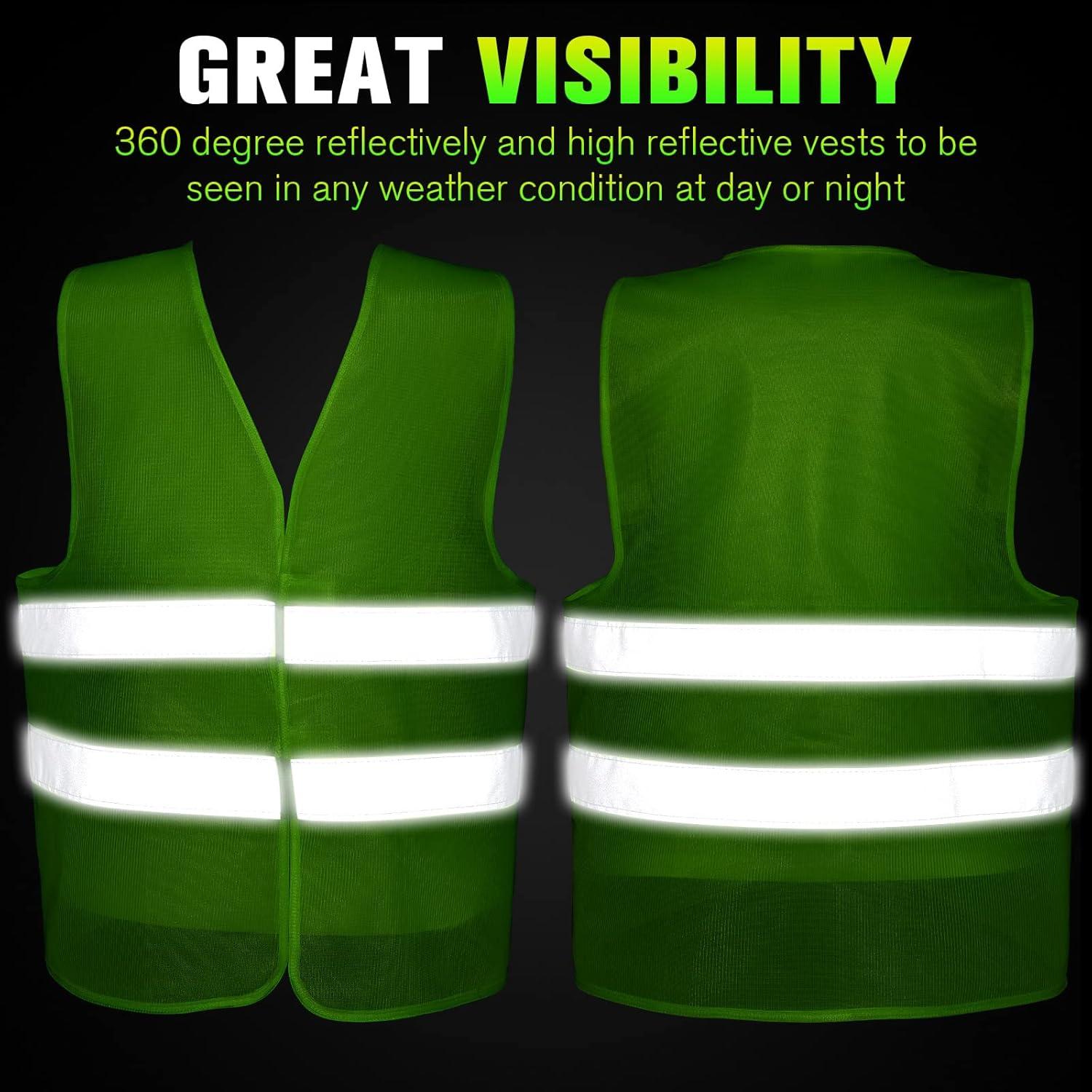 Chaleco de Seguridad Reflectante JaGely Unisex 80 Paquetes
