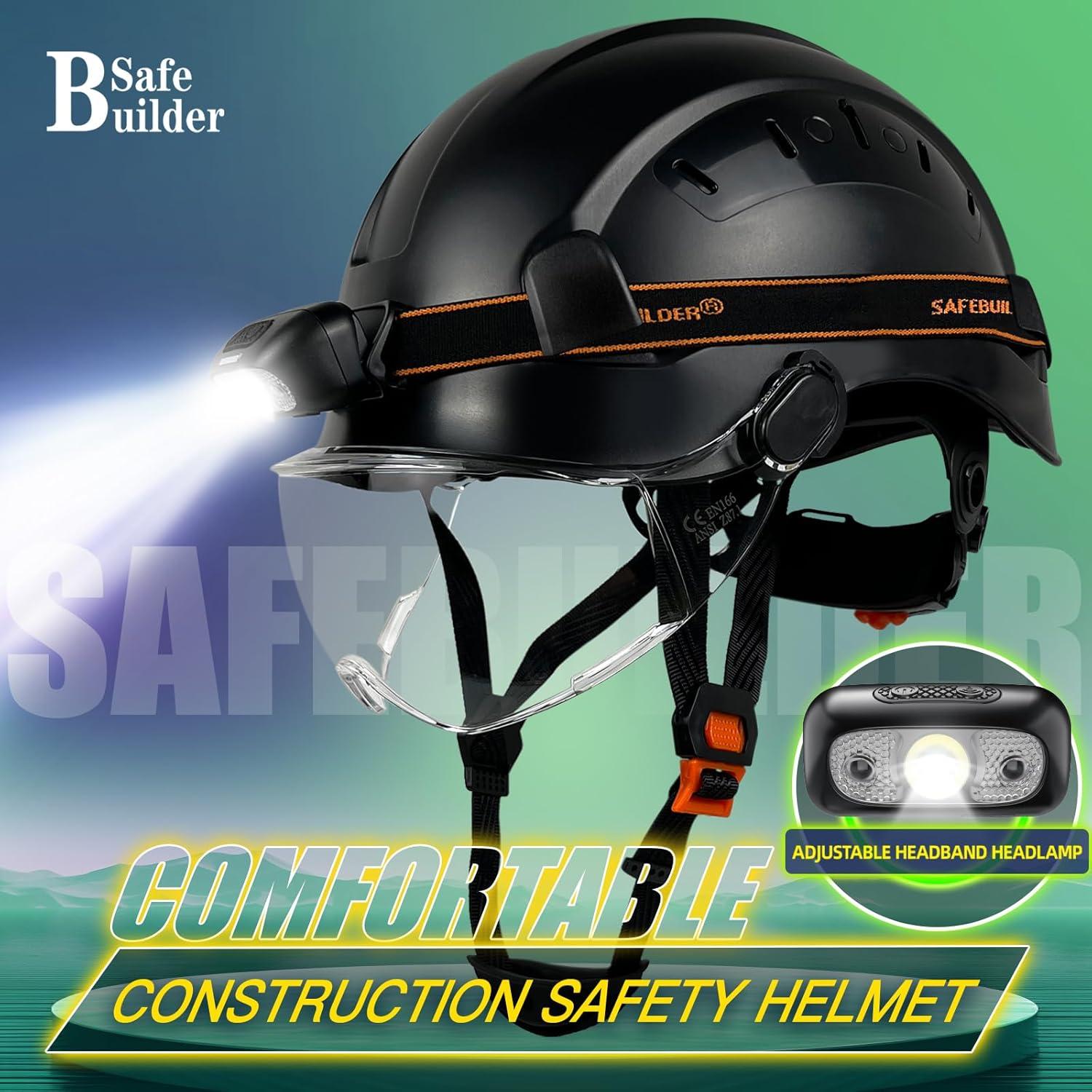 Casco de Seguridad SAFEBUILDER CR06-V-SL Pro con Faro