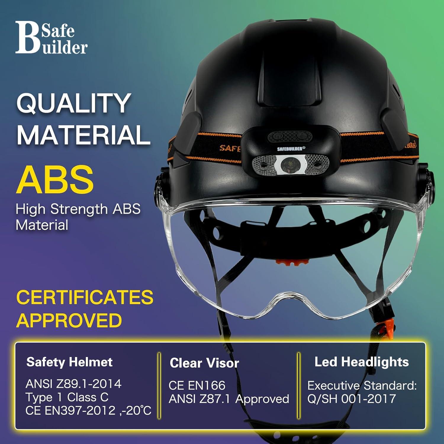 Casco de Seguridad SAFEBUILDER CR06-V-SL Pro con Faro