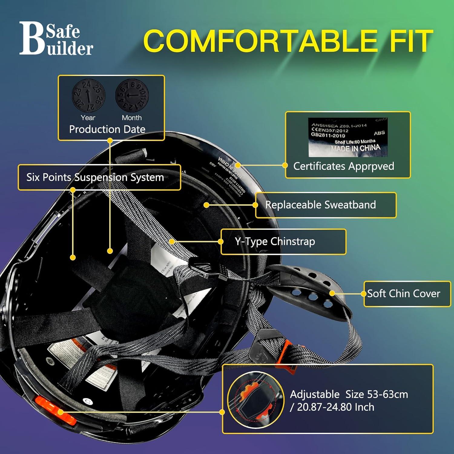 Casco de Seguridad SAFEBUILDER CR06-V-SL Pro con Faro