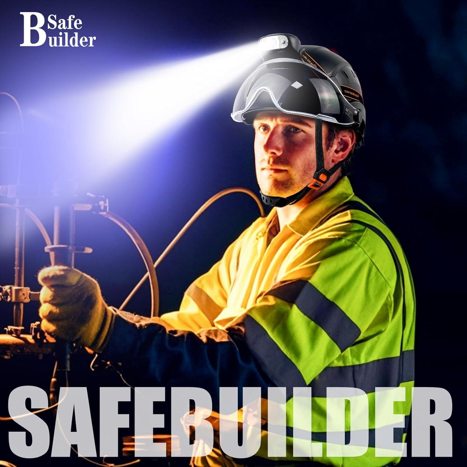 Casco de Seguridad SAFEBUILDER CR06-V-SL Pro con Faro