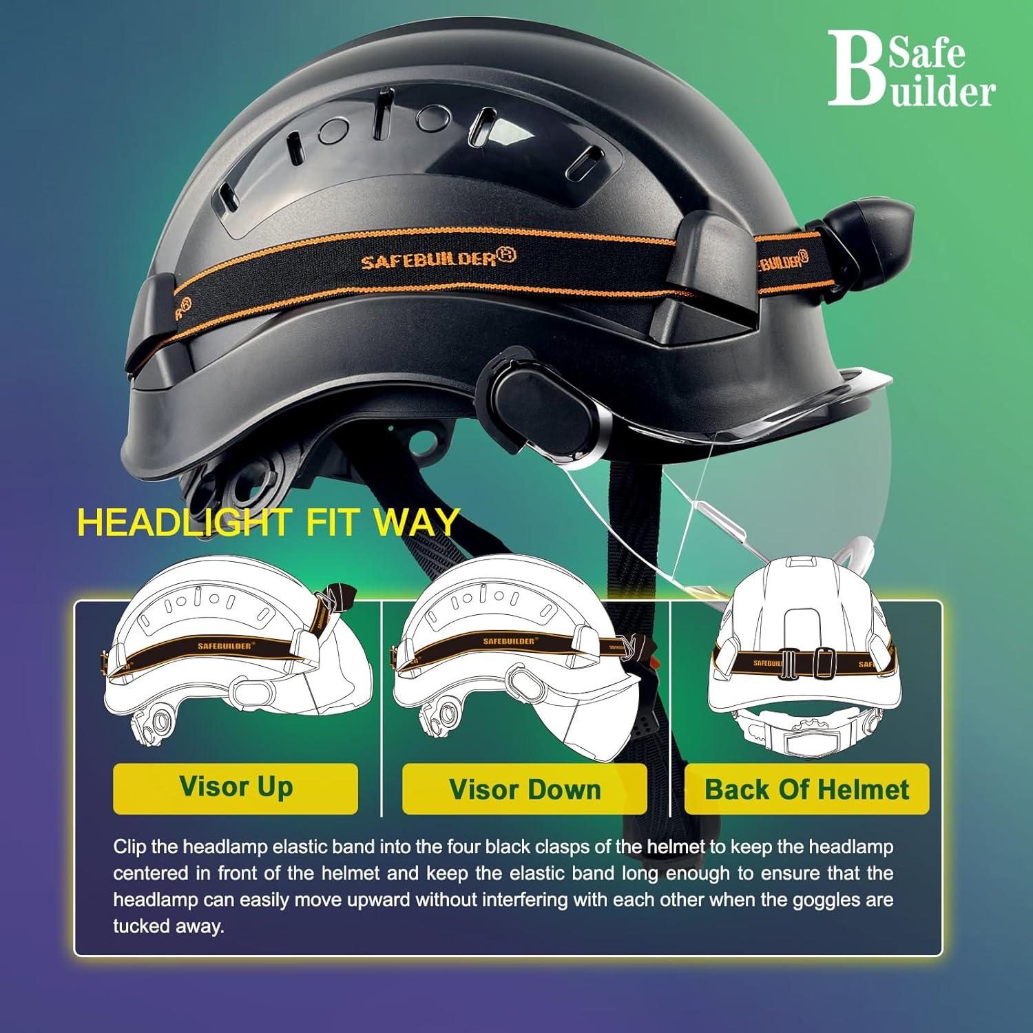 Casco de Seguridad SAFEBUILDER CR06-V-SL Pro con Faro