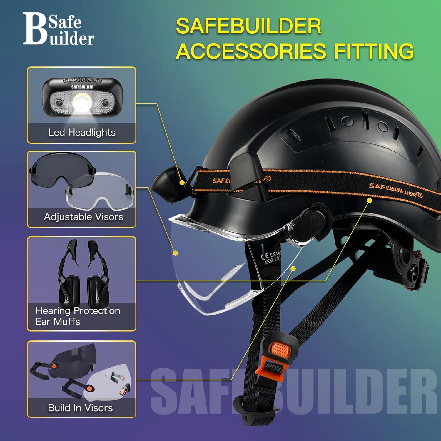 Casco de Seguridad SAFEBUILDER CR06-V-SL Pro con Faro