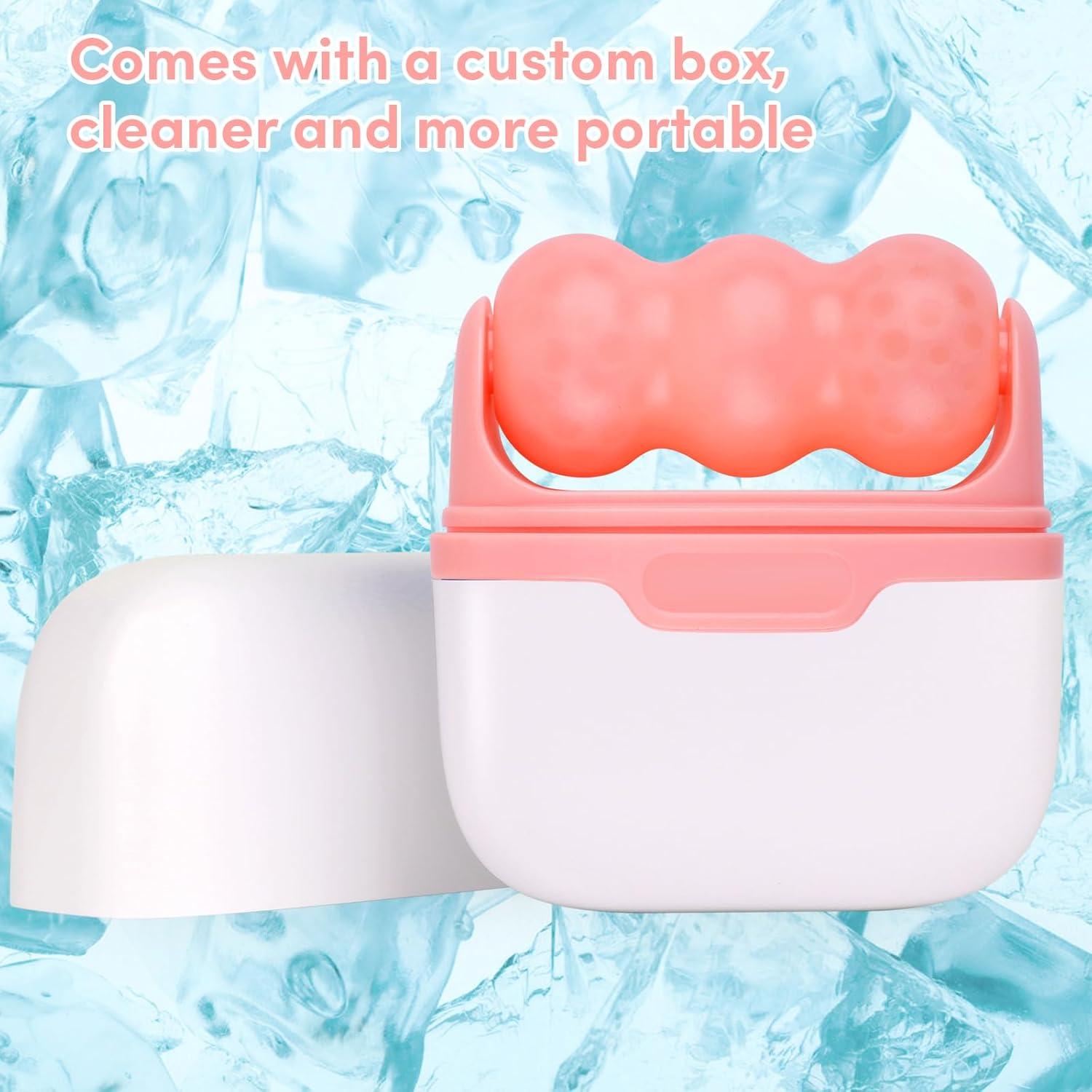 Rodillo de Hielo para Cara Fronnor Rosa Durazno 10cm