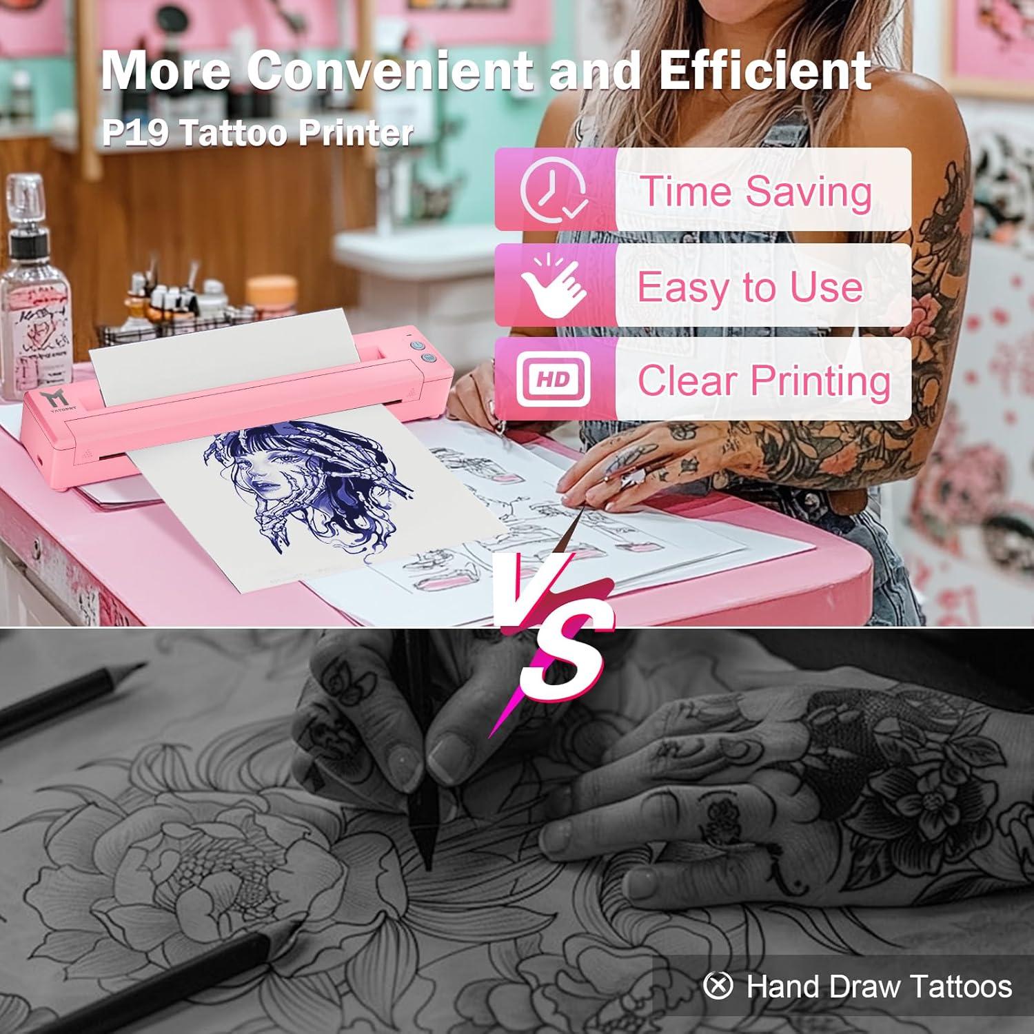 Impresora de Plantillas de Tatuaje TATOPRT P19 Inalámbrica