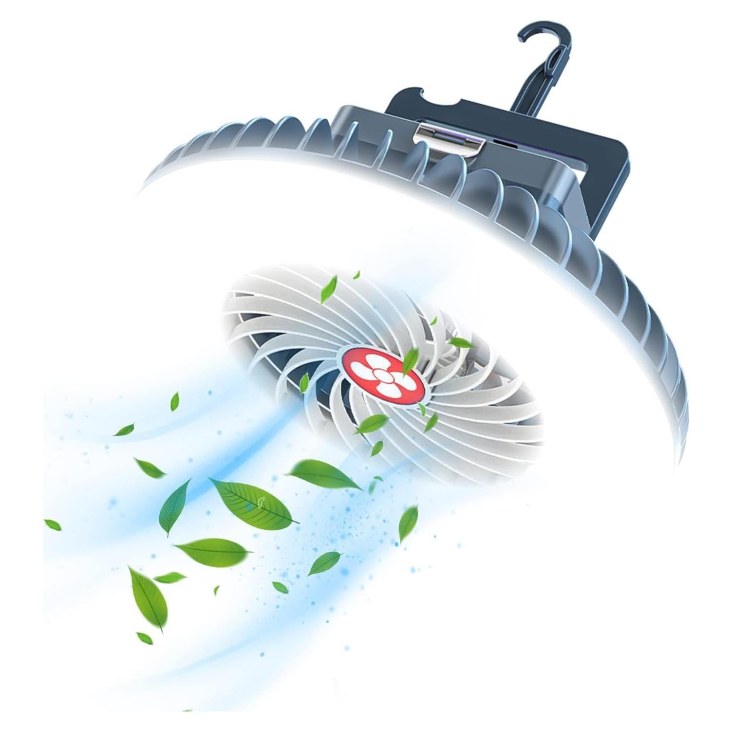 Ventilador de Camping Portátil XTAUTO con Linterna LED 4000mAh