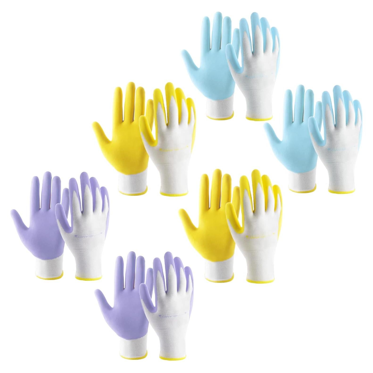 Guantes de Jardinería HLDD HANDLANDY 6 Pares Nitrilo Mujer