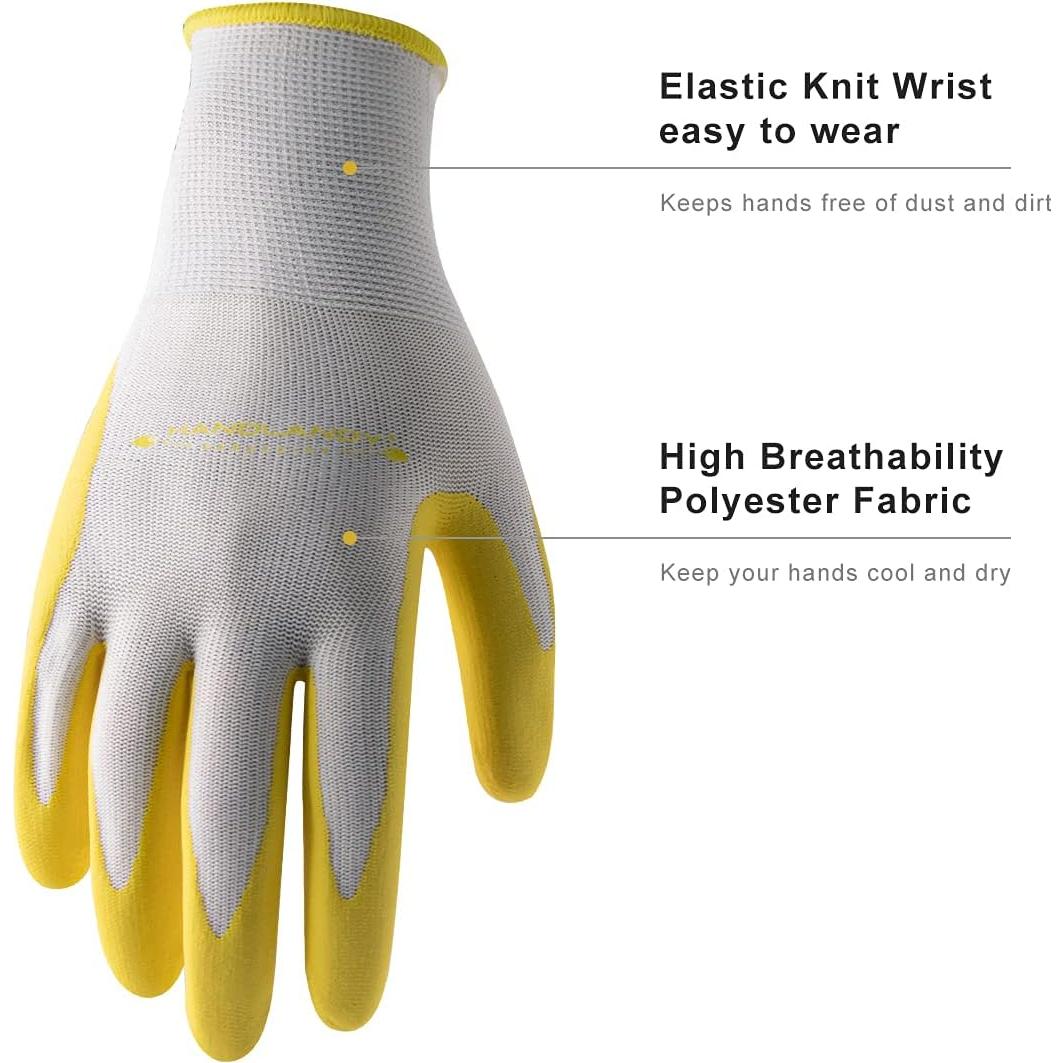 Guantes de Jardinería HLDD HANDLANDY 6 Pares Nitrilo Mujer