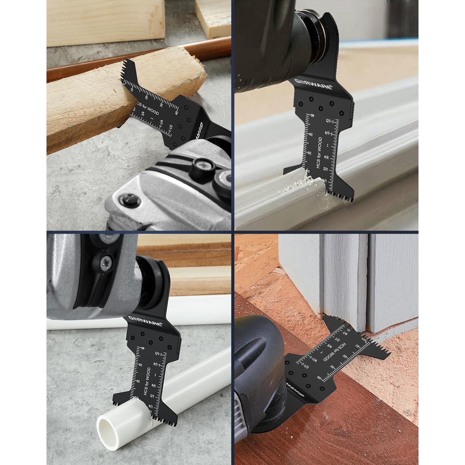 Hojas de Multiherramienta GORWARE 60PCS Diente Japonés para Madera