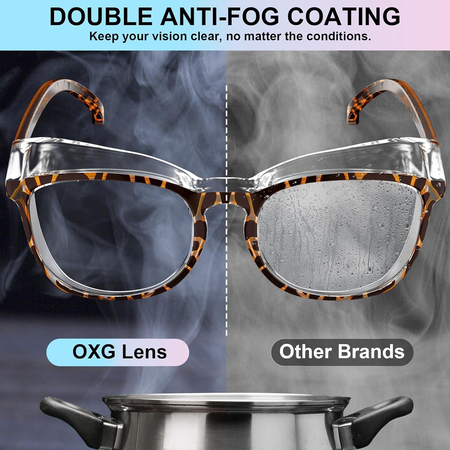 Gafas de Seguridad OXG 3 Paquete Antivaho Luz Azul