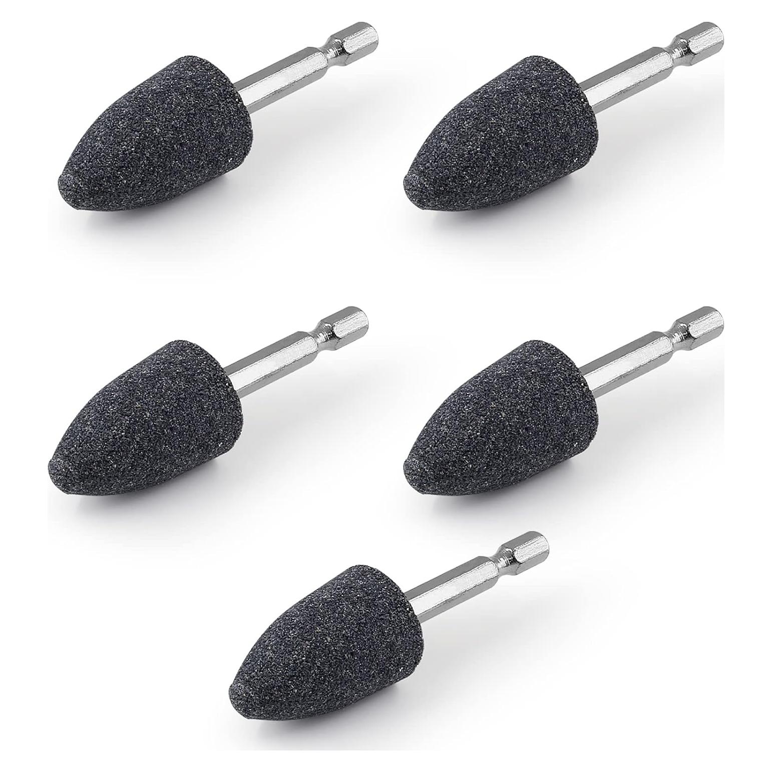 5 Puntas de Taladro Abrasivas Aracombie para Piedra 6.35mm
