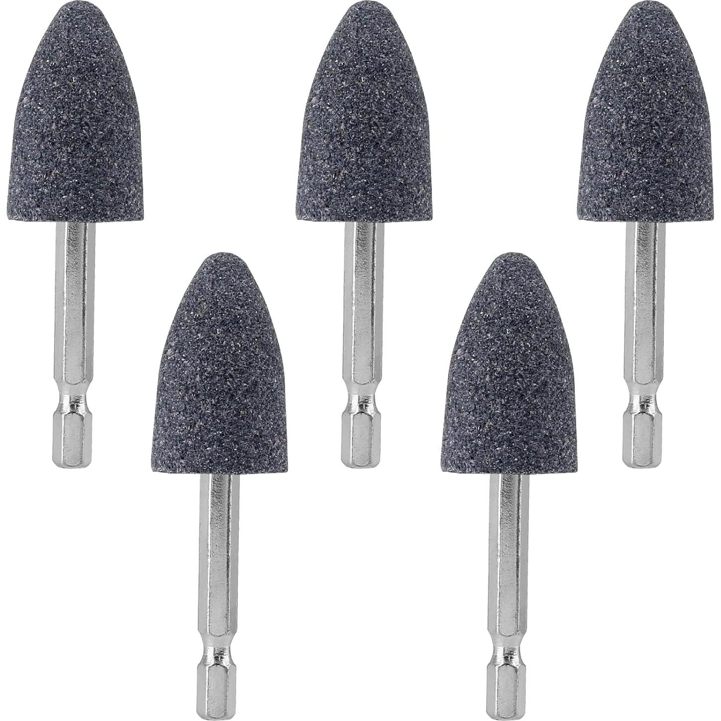 5 Puntas de Taladro Abrasivas Aracombie para Piedra 6.35mm