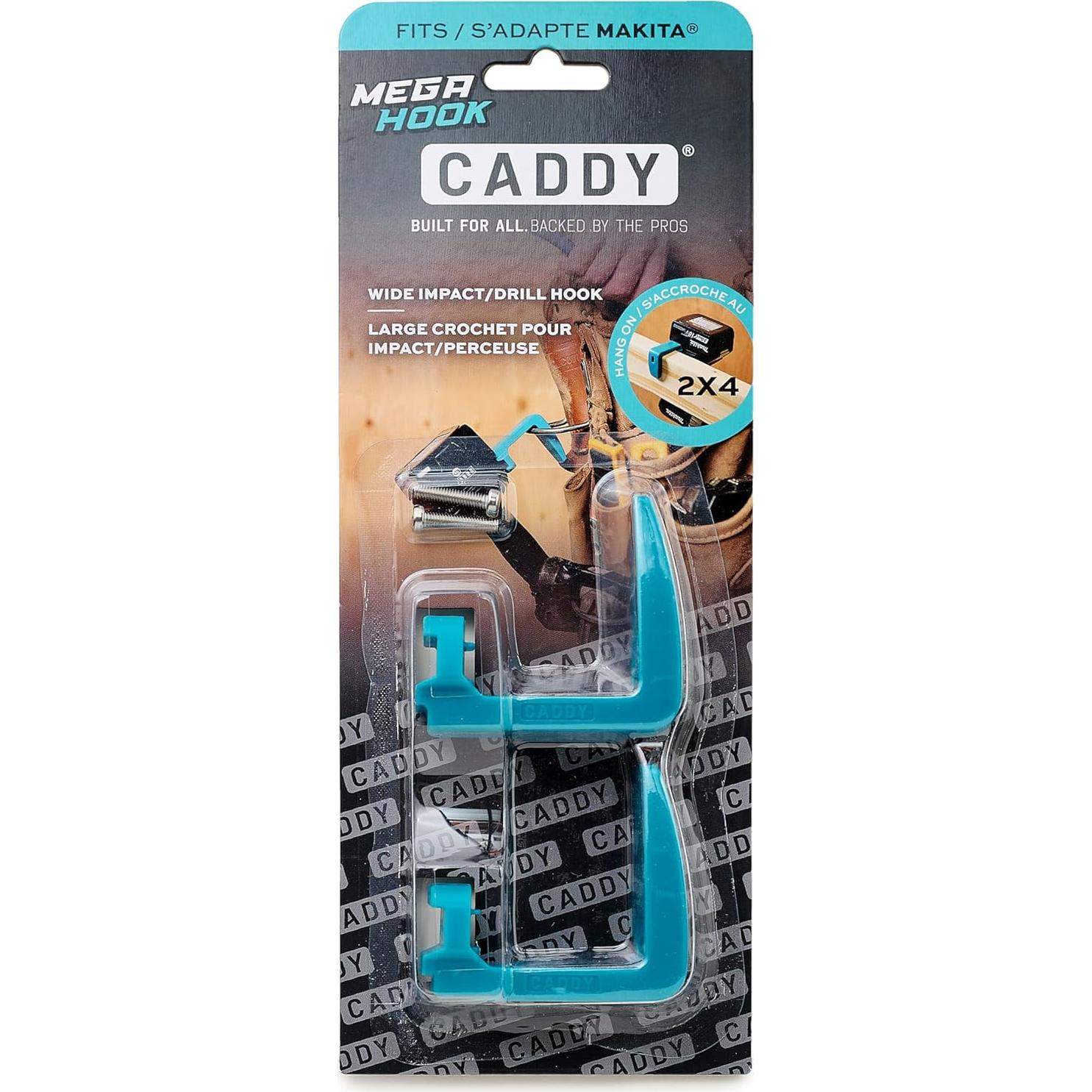 Ganchos Anchos CADDY Mega Hook para Taladro - Paquete de 2