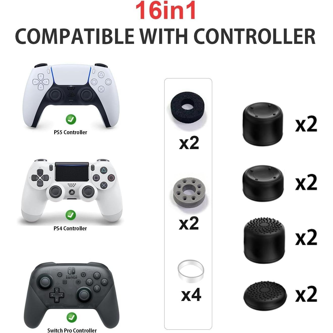 Grip Antideslizante ZHI-NYLLDJS para Joystick PS5/4 y Switch Pro