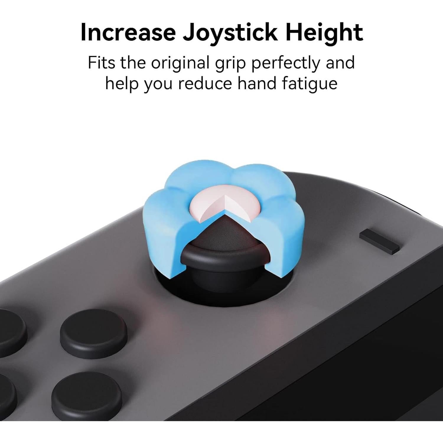 Tapas de agarre de pulgar GeekShare para Joy Con - 4PCS Azul y Púrpura