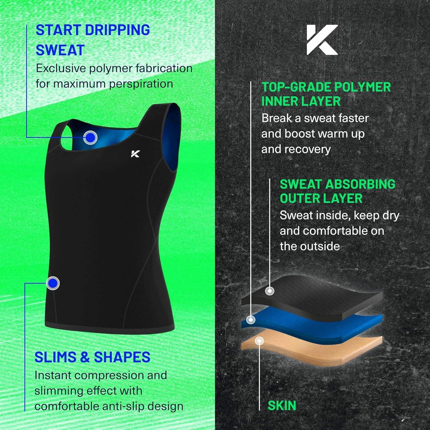 Chaleco de Compresión Kewlioo para Hombre - Sauna Gris Camo