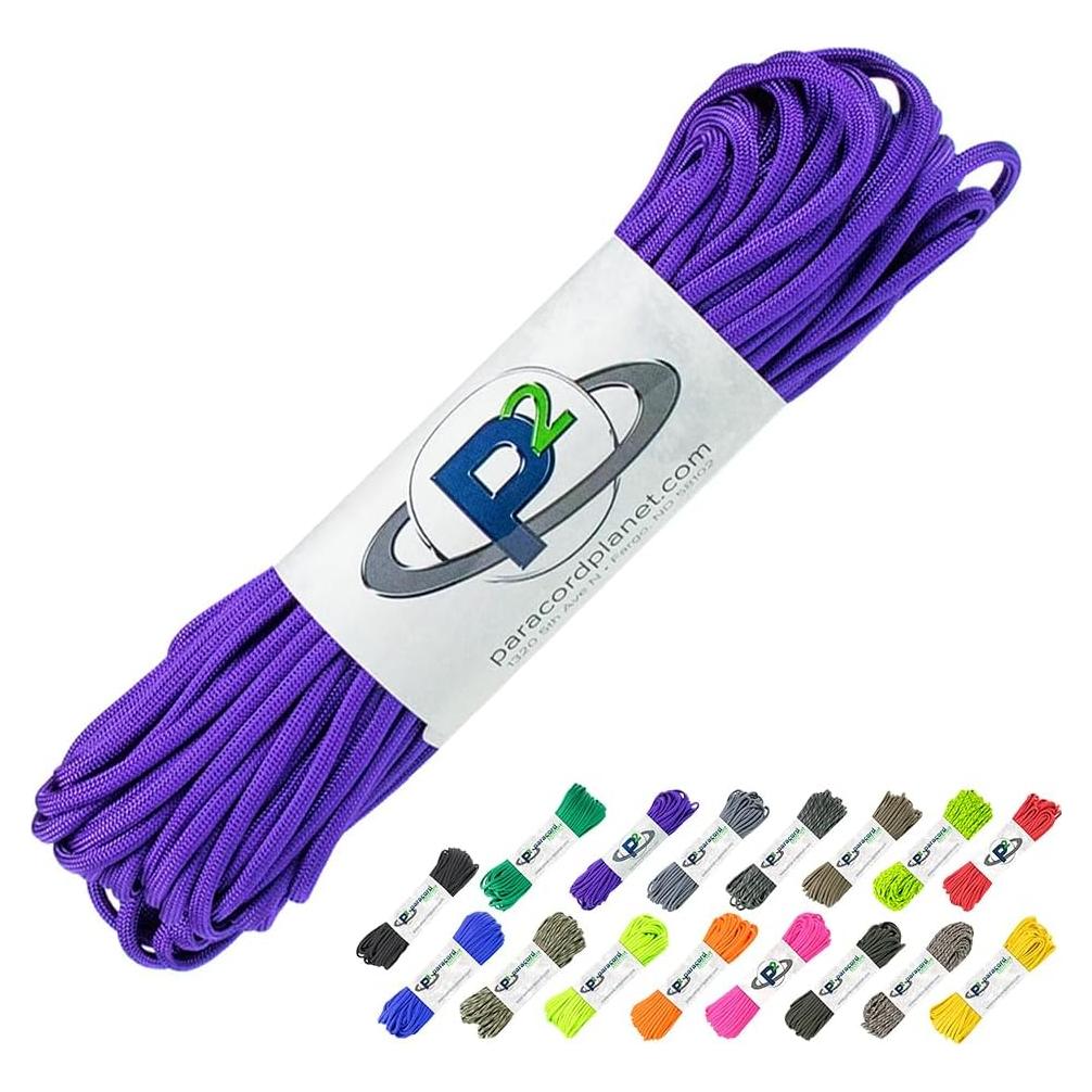 Cuerda Paracord 30.48 m Paracord Planet 550 Tipo III Púrpura Ácido