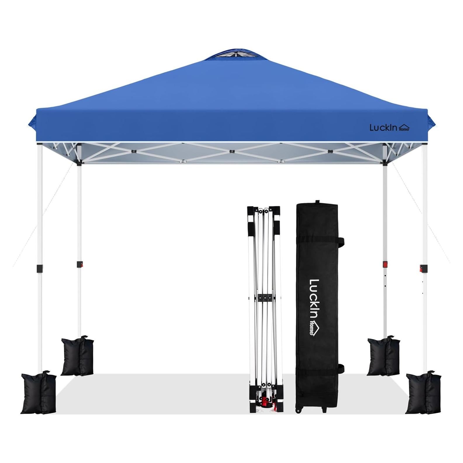 Carpa Plegable LuckIn 3x3m Resistente UV 150D Azul