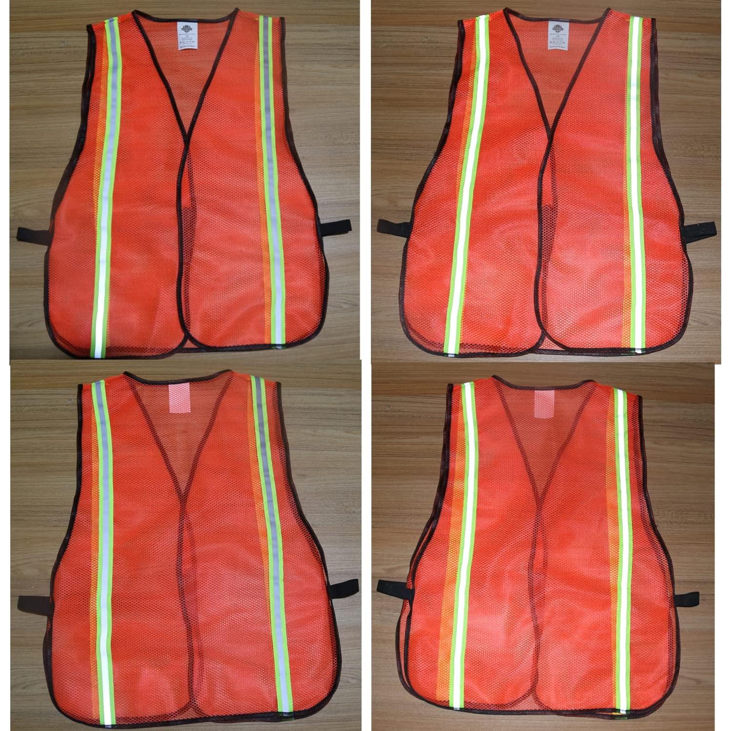 Chalecos de Seguridad Dazonity 10pcs Malla Alta Visibilidad