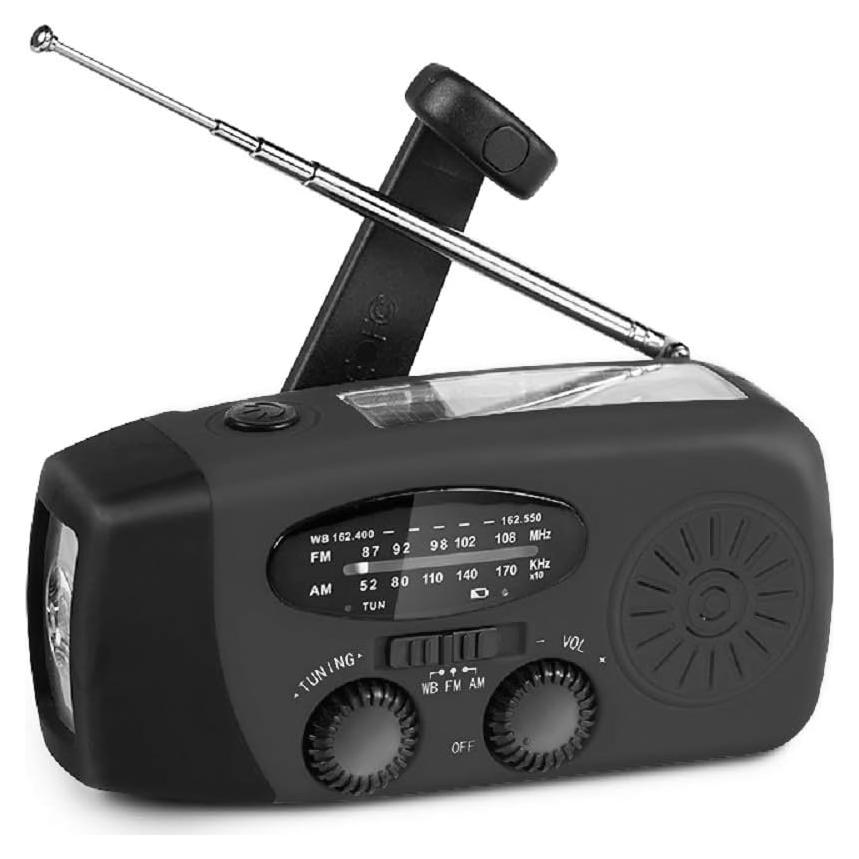 Radio de Emergencia Solar Accinouter 2000mAh AM/FM NOAA