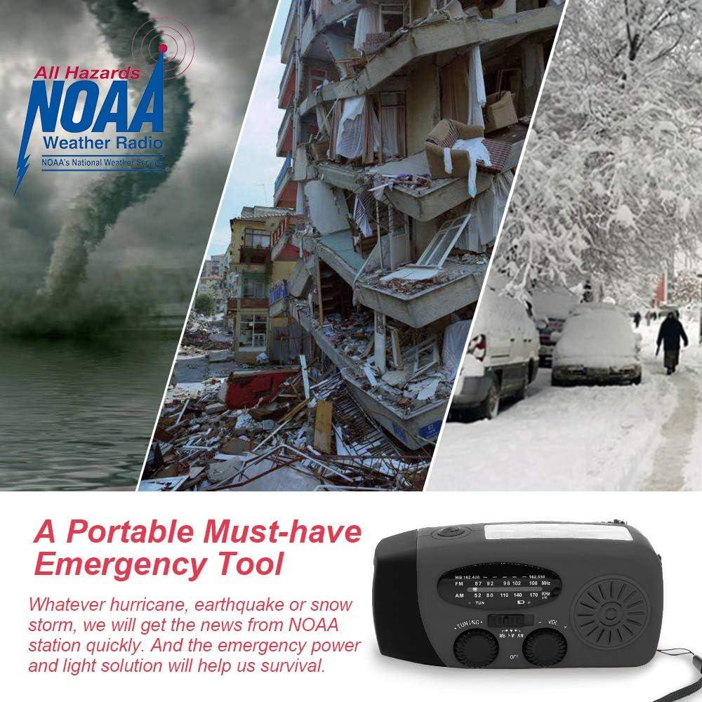 Radio de Emergencia Solar Accinouter 2000mAh AM/FM NOAA