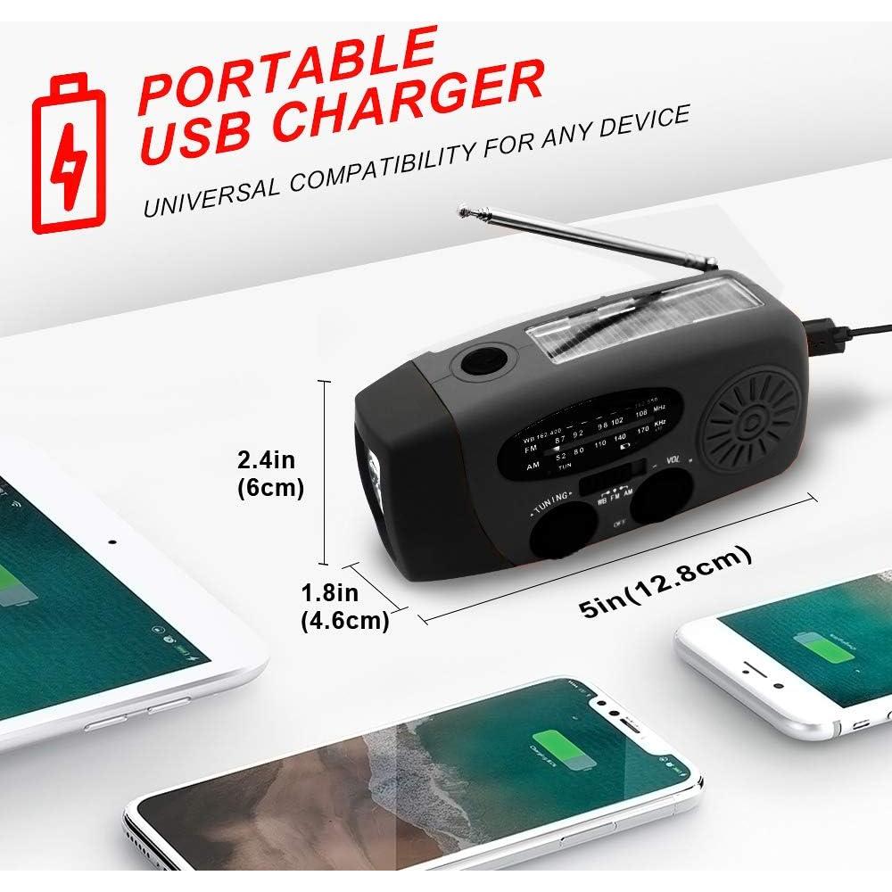 Radio de Emergencia Solar Accinouter 2000mAh AM/FM NOAA